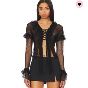 Jaded London long sleeve mesh top